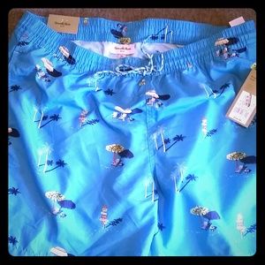 Men's swimming trunks boating shorts XXL NWT